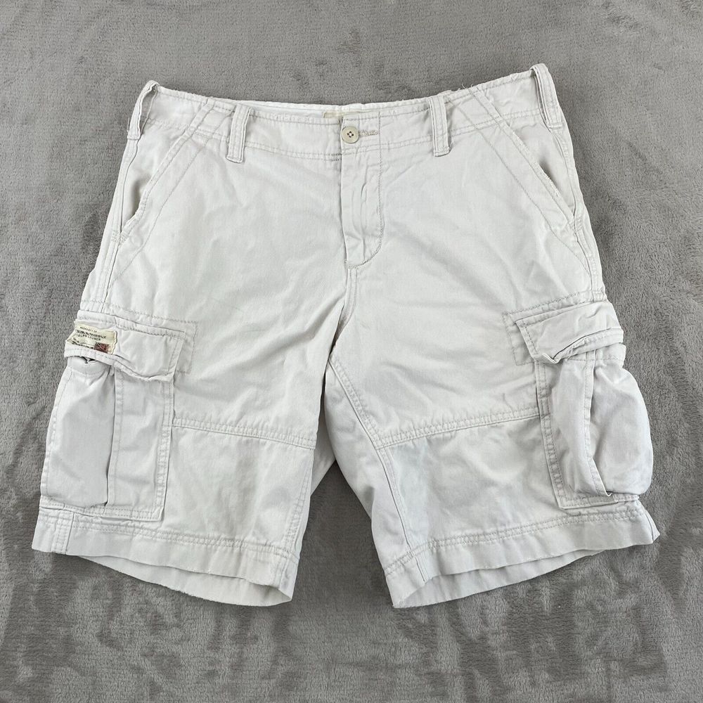 DENIM &‎ SUPPLY Polo Ralph Lauren Cargo Shorts 34x11 Ivory Surplus Military